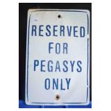 Pegasys parking Metal Sign