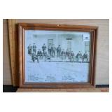 Nostalgic Framed picture with good/bad guys