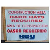Construction hard hat area Coroplast Sign