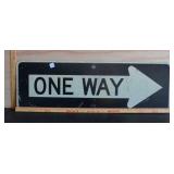 Double-sided One Way Metal Sign