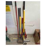 Garden Tools Assortment - Shovels, Brooms,