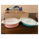 Pyrex Casseroles w/lids, 1 divided