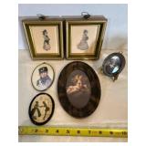 Oval Framed Pictures, Domed Silhuette