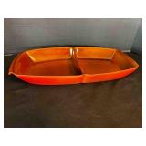 Frankoma Ada Clay? Divided Serving Dish 15' 5QD
