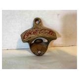 Coca Cola cast metal wall bottle opener