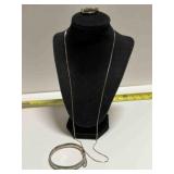 925 silver 30' Chain, Bracelet & Earrings