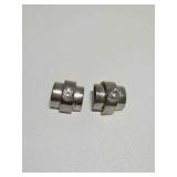 925 Silver Clip On Rhinestone Earrings