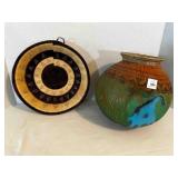 Carved Gourd From Kenya & Woven Basket from Uganda
