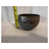 Native American Art Pottery signed Bowl Singer 57