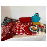 Pot Holders, Placemats, cloth napkins, dish towels
