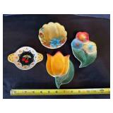 4 Spoon Rest Plates or tea bag Holders