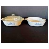 2 Corning Ware Blue Cornflower Casseroles w/lid