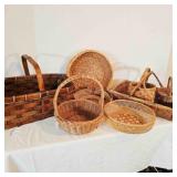 8 Wicker Baskets w/Handles great for decorating