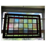 Stained Glass wood Framed window 22'x14'