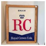 Vintage RC Royal Crown Colo Plastic wood Framed