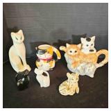 Cats Kittens Ceramic tea pot, S&P shakers, mug