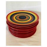 12 Swirl Stoneware Dinner Plates 10ï¿½