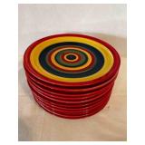 11 Swirl Stoneware Salad Plates 8'