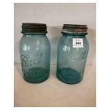 2 Ball Perfect Mason Quart Jars w/zinc lids