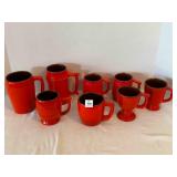 8 Frankoma Cups Mugs Ada Clay?? Various Styles