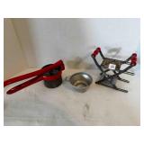 Old Red Handle Potato Ricer, French Fry Cutter