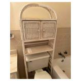 White Wicker over the Toilet Storage-25'x11'x67'