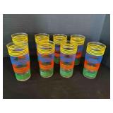 8 Striped Glass Drinking Glass 6ï¿½' tall 16oz?
