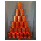 22 Poolside Drinking Glasses-Orange Plastic