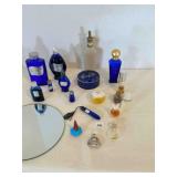 Vintage Evening In Paris blue Glass Parfum bottles