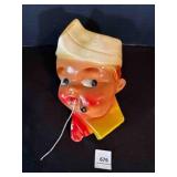 Chalkware Wall String Holder Sailor boy smoking