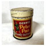 Derbys Peter Pan Tin Peanut Butter Sample can 2'