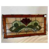 Stained Glass Framed Hand Made 11'x21ï¿½'