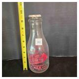 Yes Sir Wiebel's Home Dairy quart Milk Bottle