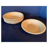 7 Yellow Stoneware 8' Salad soup Bowls-Spectrum
