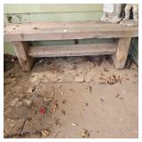 51' Wood Porch Patio Bench 17' tall 12' deep