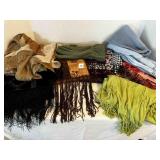 8 Warm Winter Ladies Scarves & 1 pr gloves