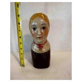Lady Head Vase Scandinavian? Tudor Folk Art