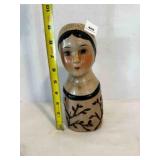 Lady Head Vase Scandinavian? Tudor Folk Art