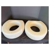 2 Portable Raised Toilet Seats raises it 5'