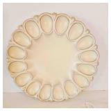 Frankoma Egg Platter 819 Cream w/Brown 11ï¿½'