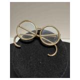 Round Gold Tone eye Glasses Brooch 2ï¿½'