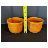 2 Tan Butter Crocks 4/5'x3' tall USA