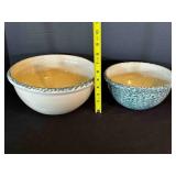 Marshall Pottery Spongeware Mixing Bowls