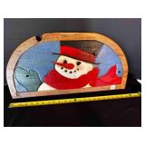 Hand Carved & Painted on Old Wood signed Tuohy '99