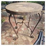 Concrete Table Top Metal base 26' tall 23' Across