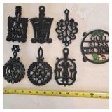 7 Cast Iron Black Trivets