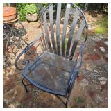 Black Outdoor Spring Loaded Rocker Metal Chair