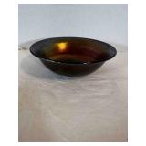 Depression Glass Bowl Iridescent Peacock color