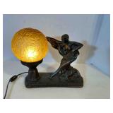 Cast Metal Naked Lady Light, It is painted