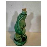 Early 1900's? Figural Frog Ceramic Bottle/cork 6ï¿½'